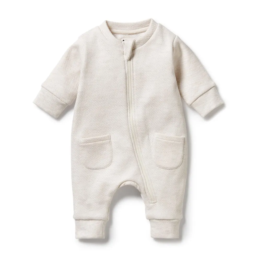 Oatmeal Organic Quilted Growsuit