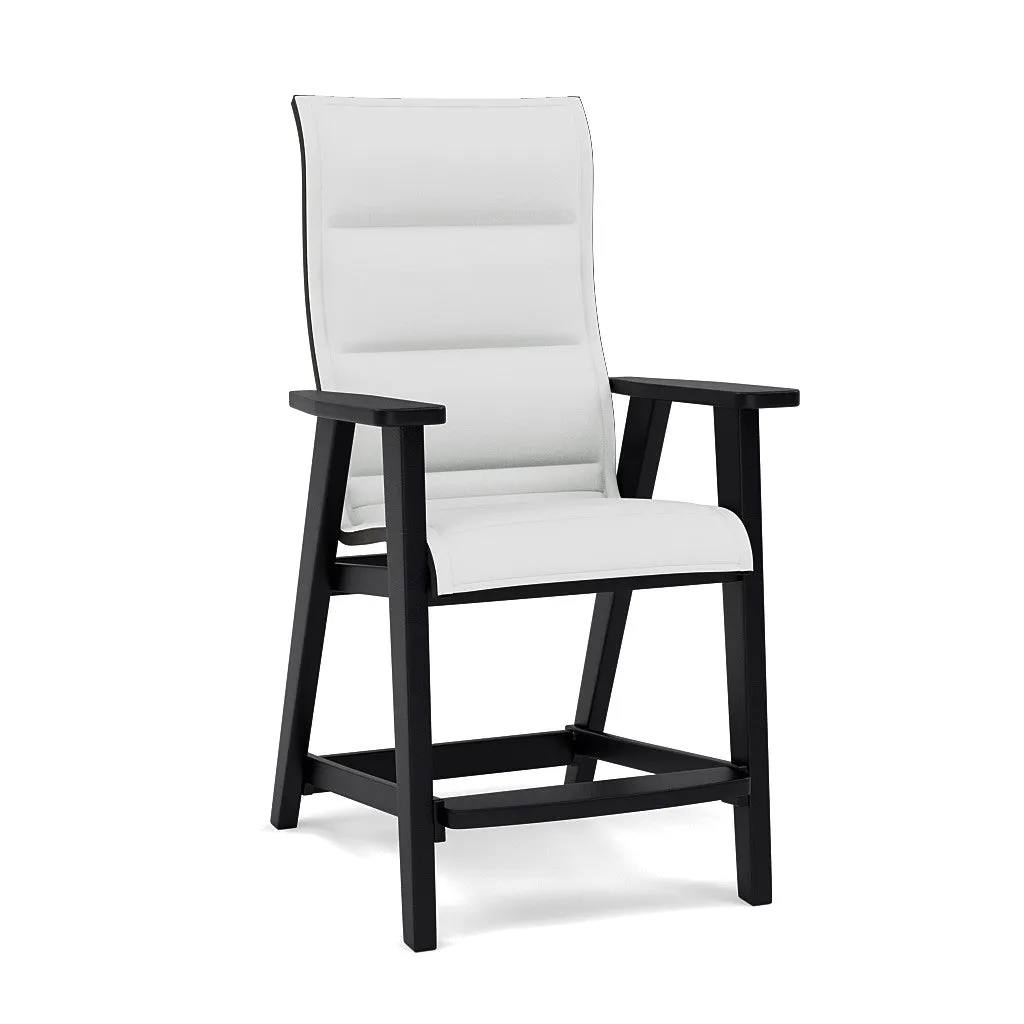 Patriot High Back Padded Sling Balcony Barstool