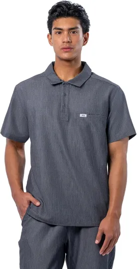 Peelz Jack 4-Pocket Polo Scrub Tops for Men - Soft Stretch Fabric Scrubs, Fashion-Forward Men's Scrub Top, Classic Fit