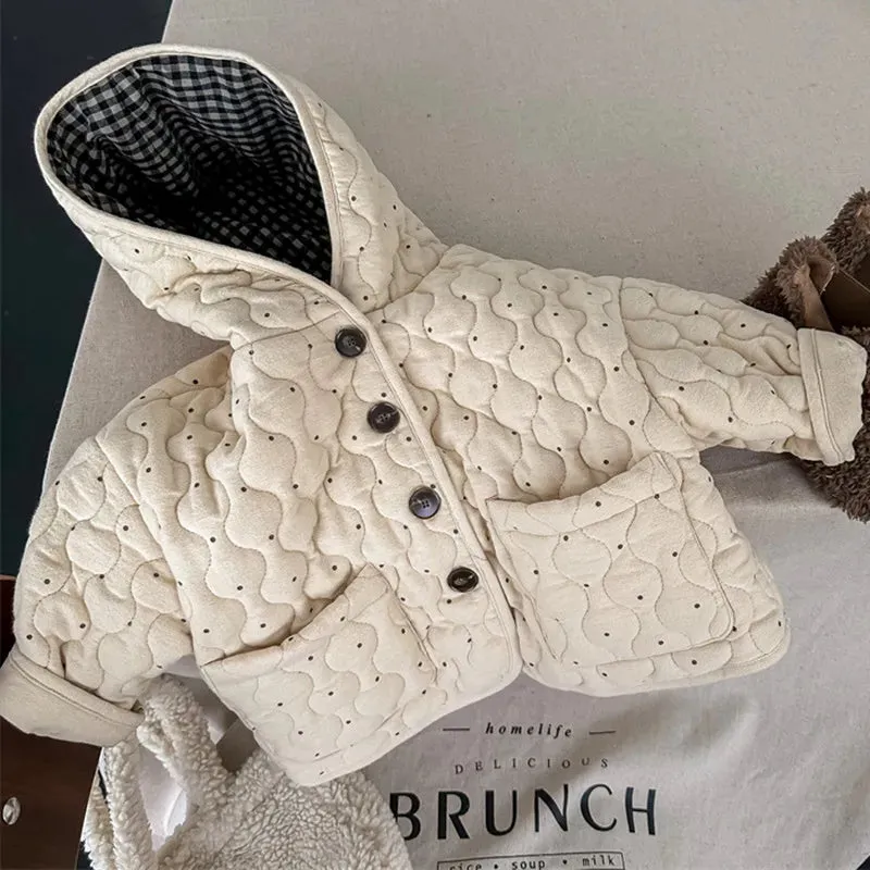 Polka Dot Hooded Coat