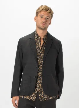 Poolside Jacket Black Linen