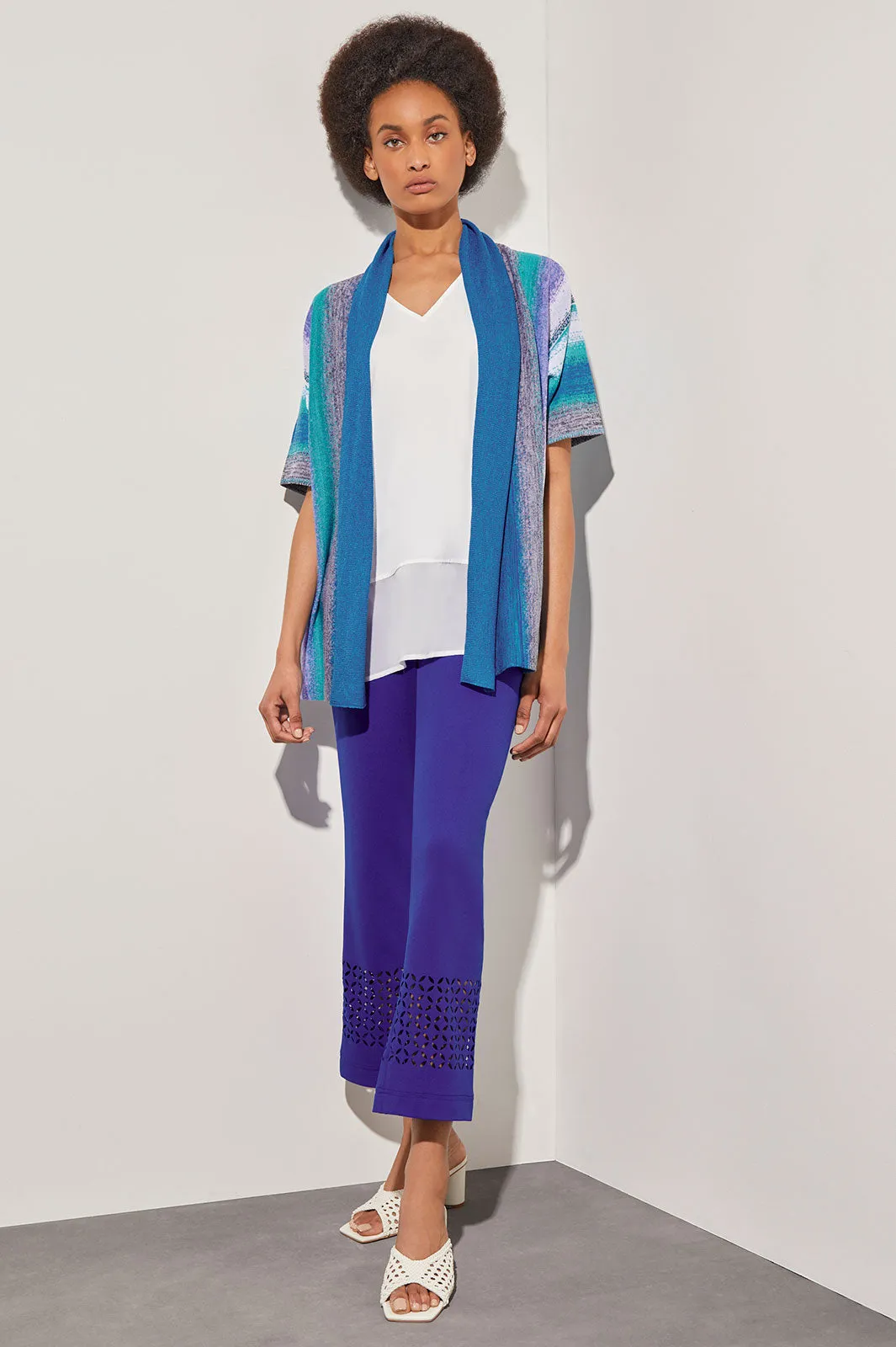 Relaxed Fit Jacket - Striped Soft Knit