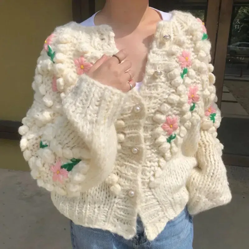 Round Neck Warm Cardigan
