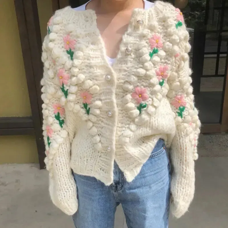 Round Neck Warm Cardigan