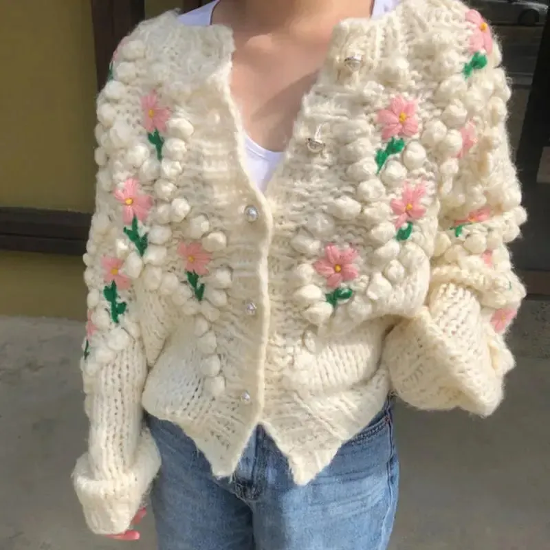 Round Neck Warm Cardigan