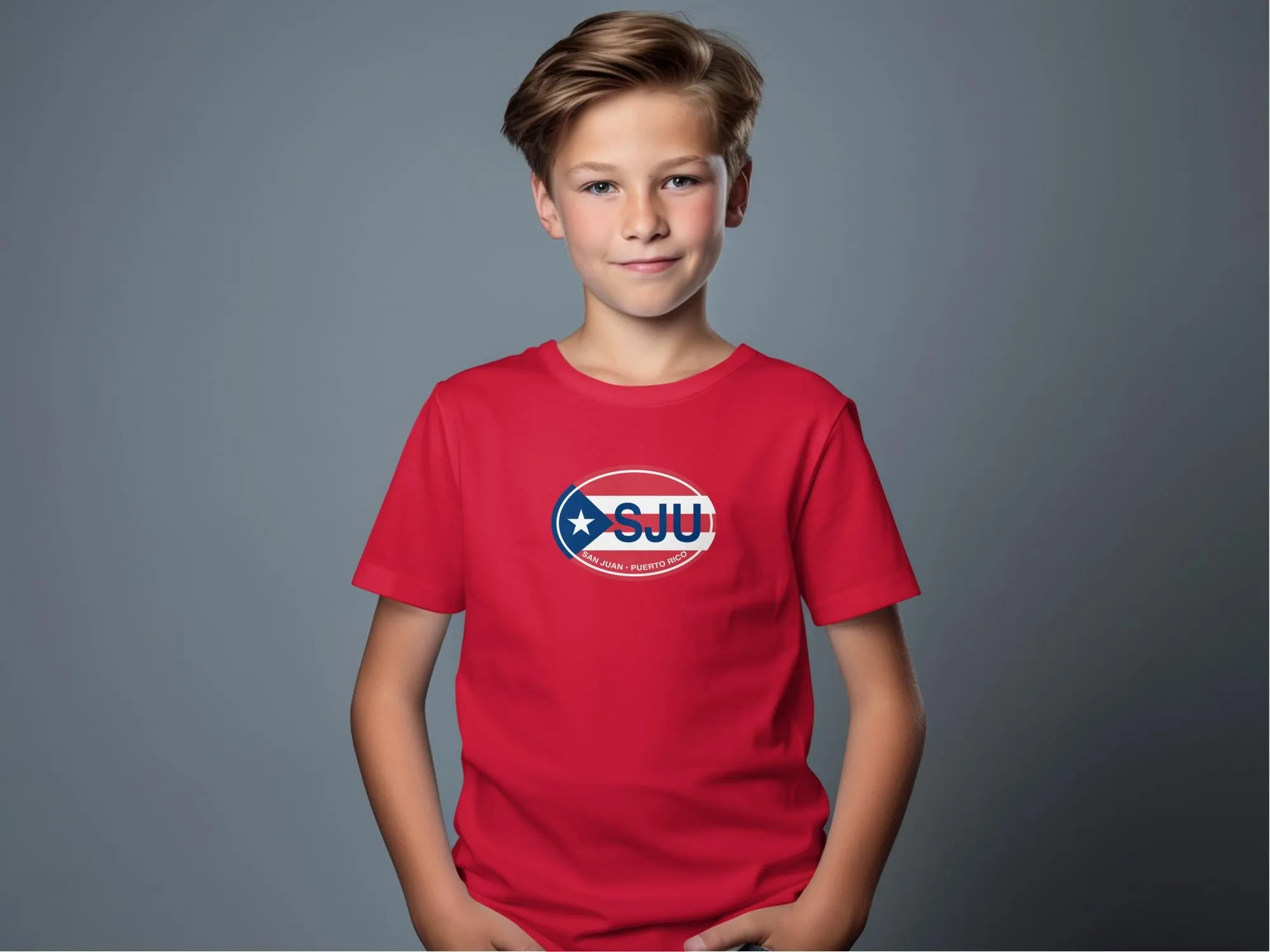 San Juan Puerto Rico SJU Flag Inspired Graphic T-Shirts