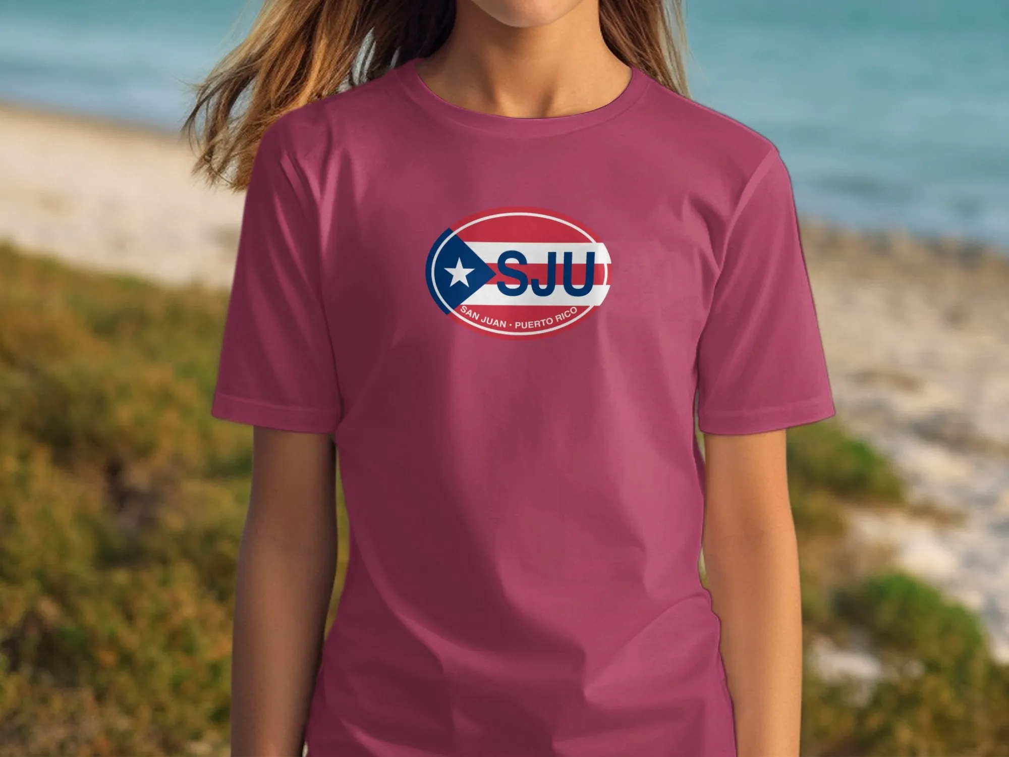 San Juan Puerto Rico SJU Flag Inspired Graphic T-Shirts