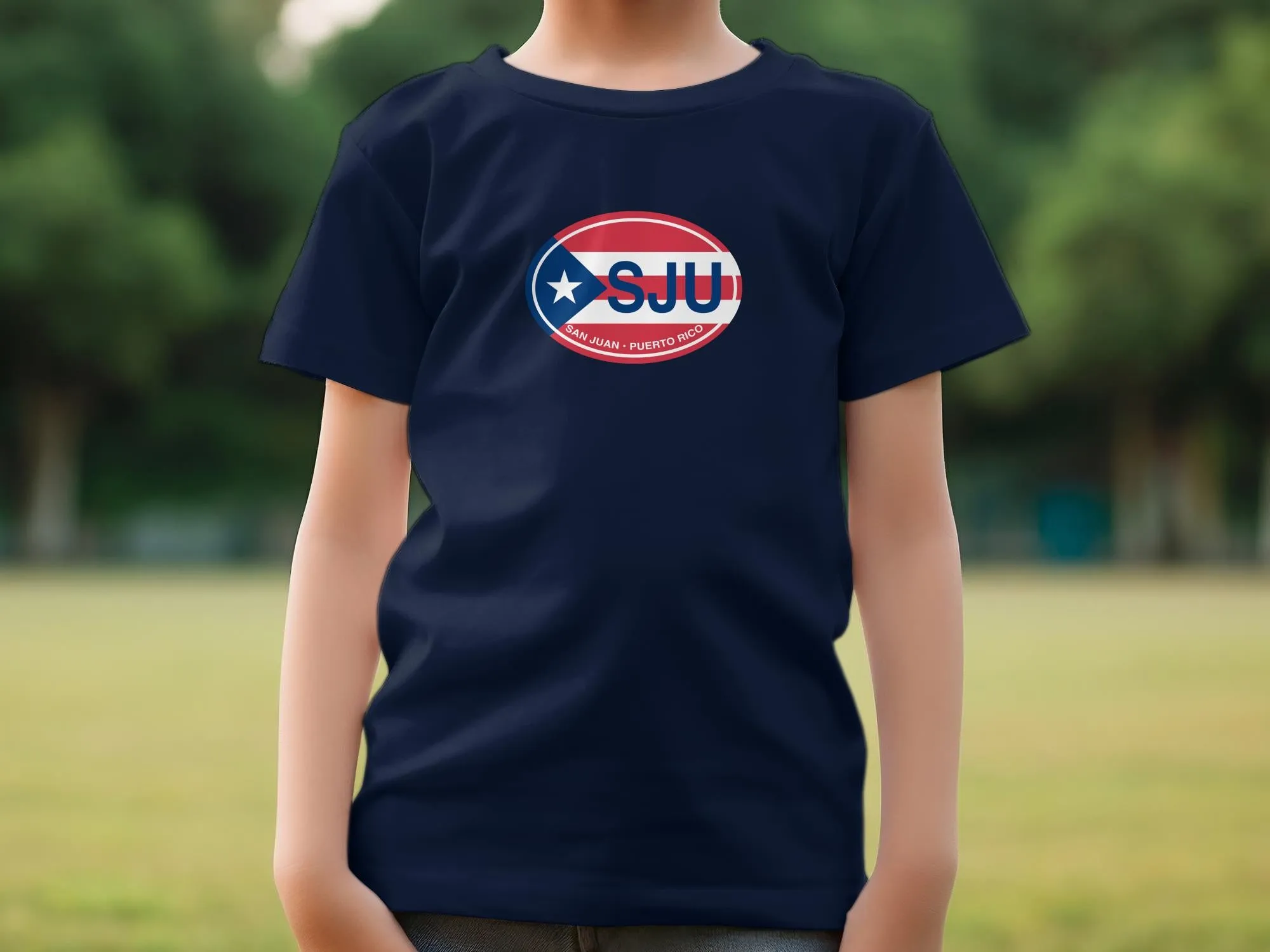 San Juan Puerto Rico SJU Flag Inspired Graphic T-Shirts