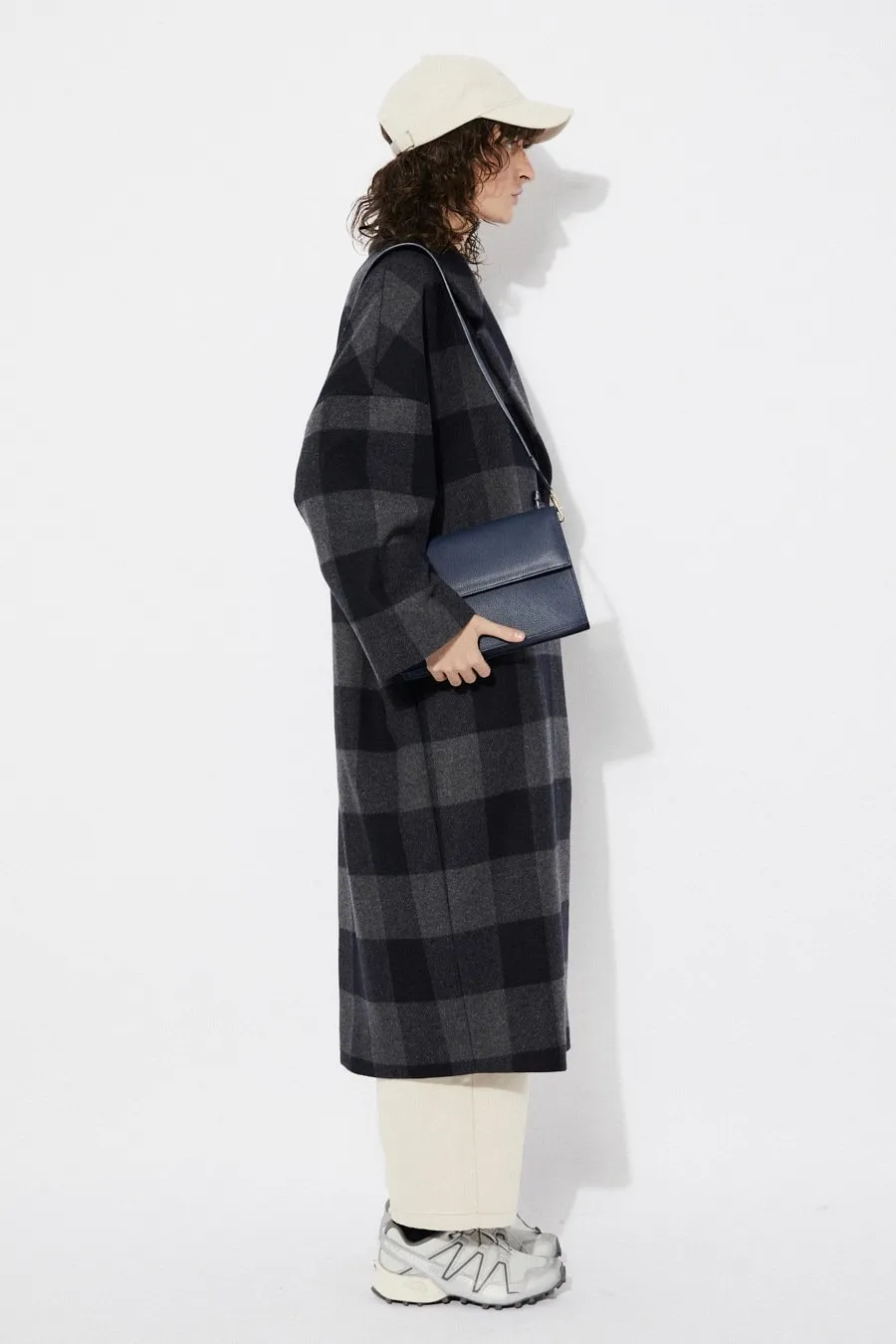 Setut Wool Coat Checkered Navy