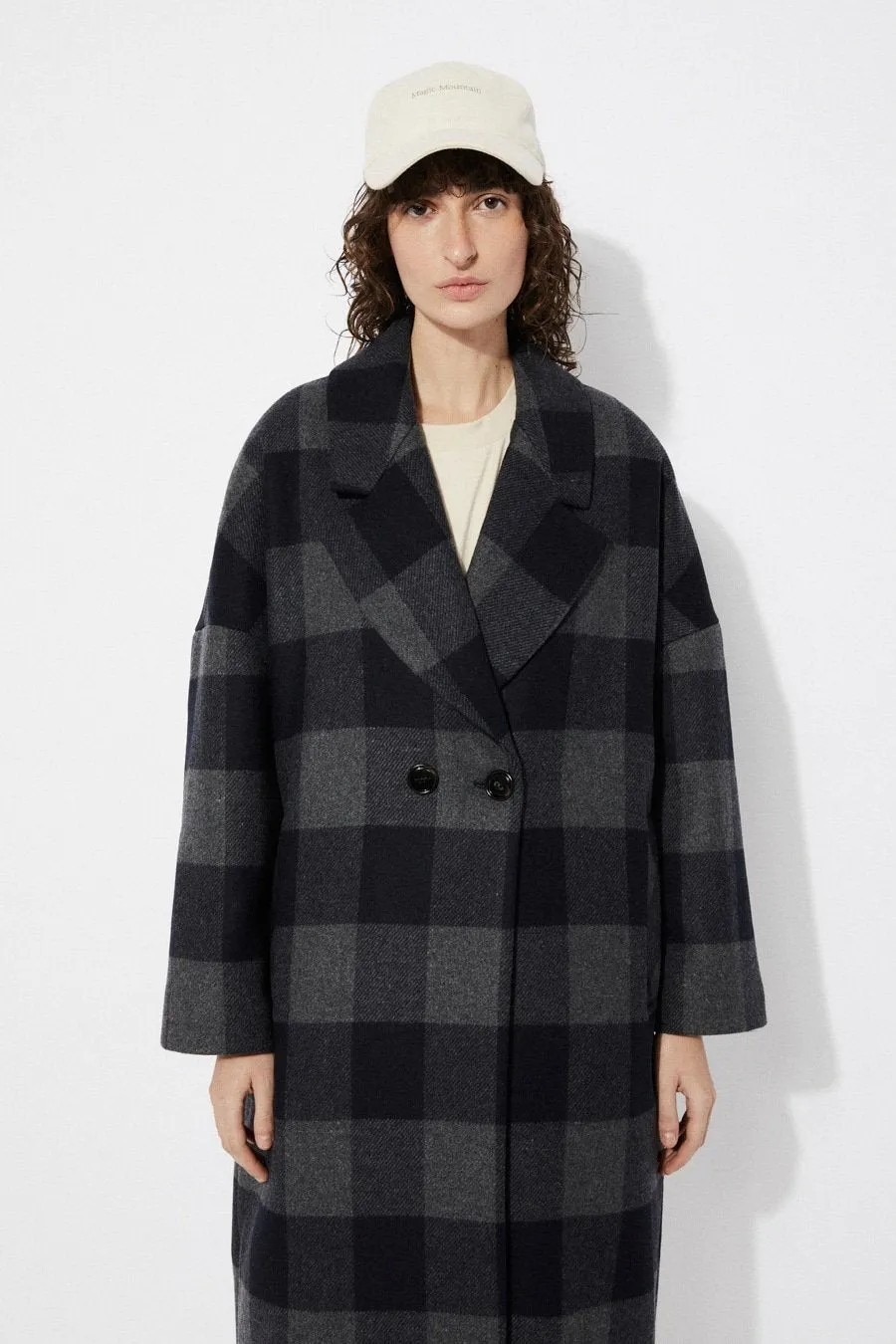 Setut Wool Coat Checkered Navy