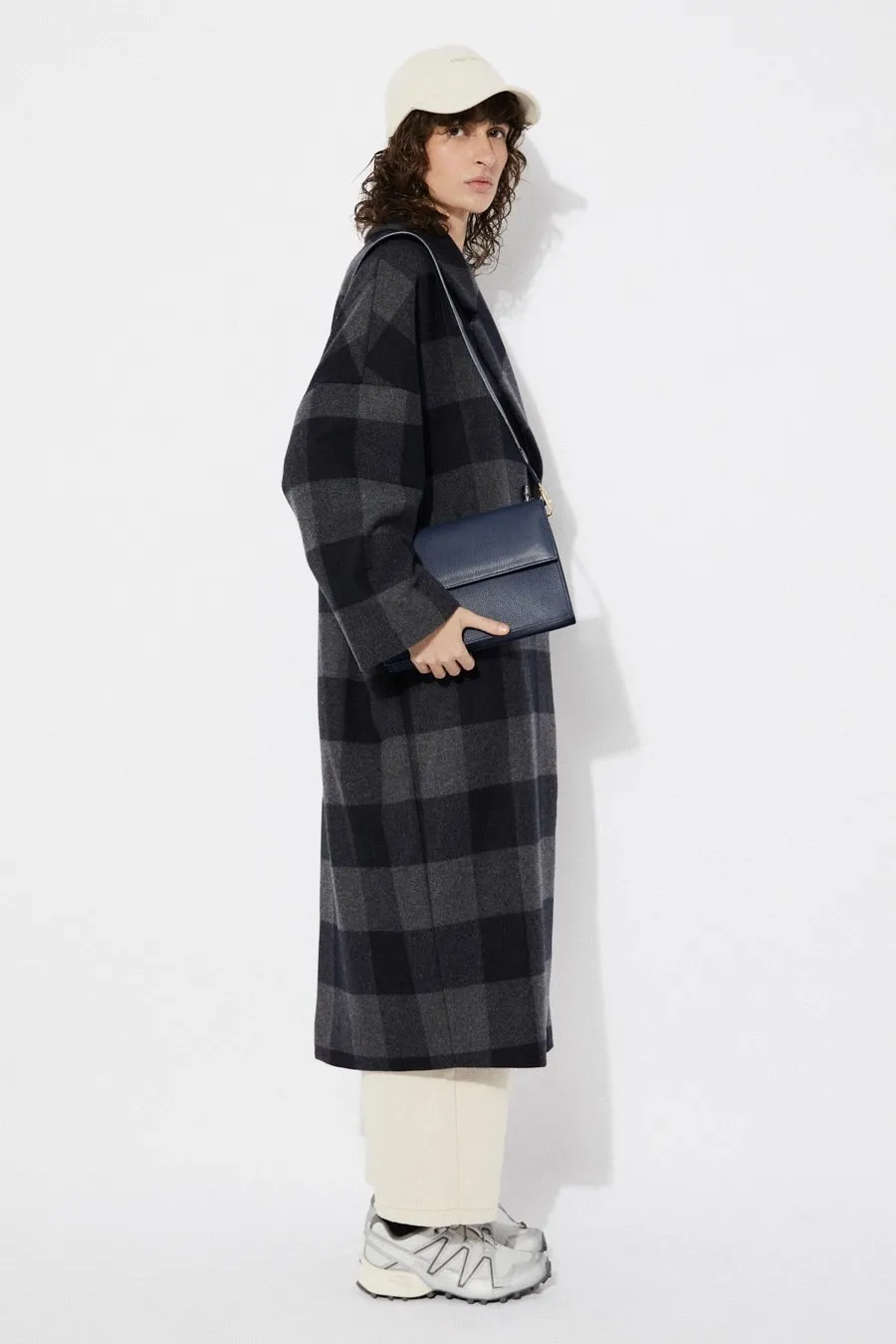 Setut Wool Coat Checkered Navy