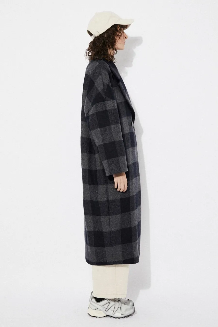 Setut Wool Coat Checkered Navy