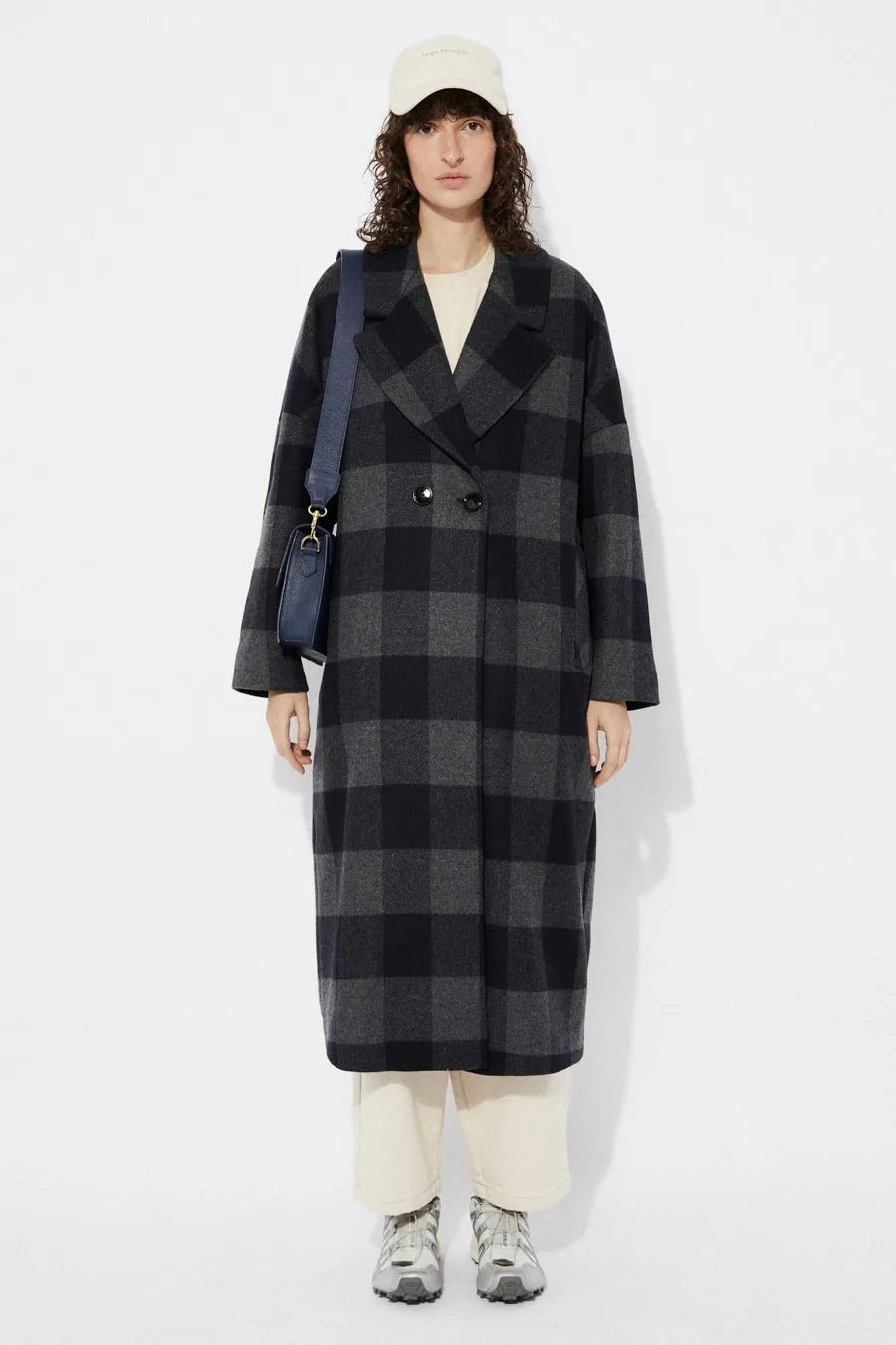 Setut Wool Coat Checkered Navy