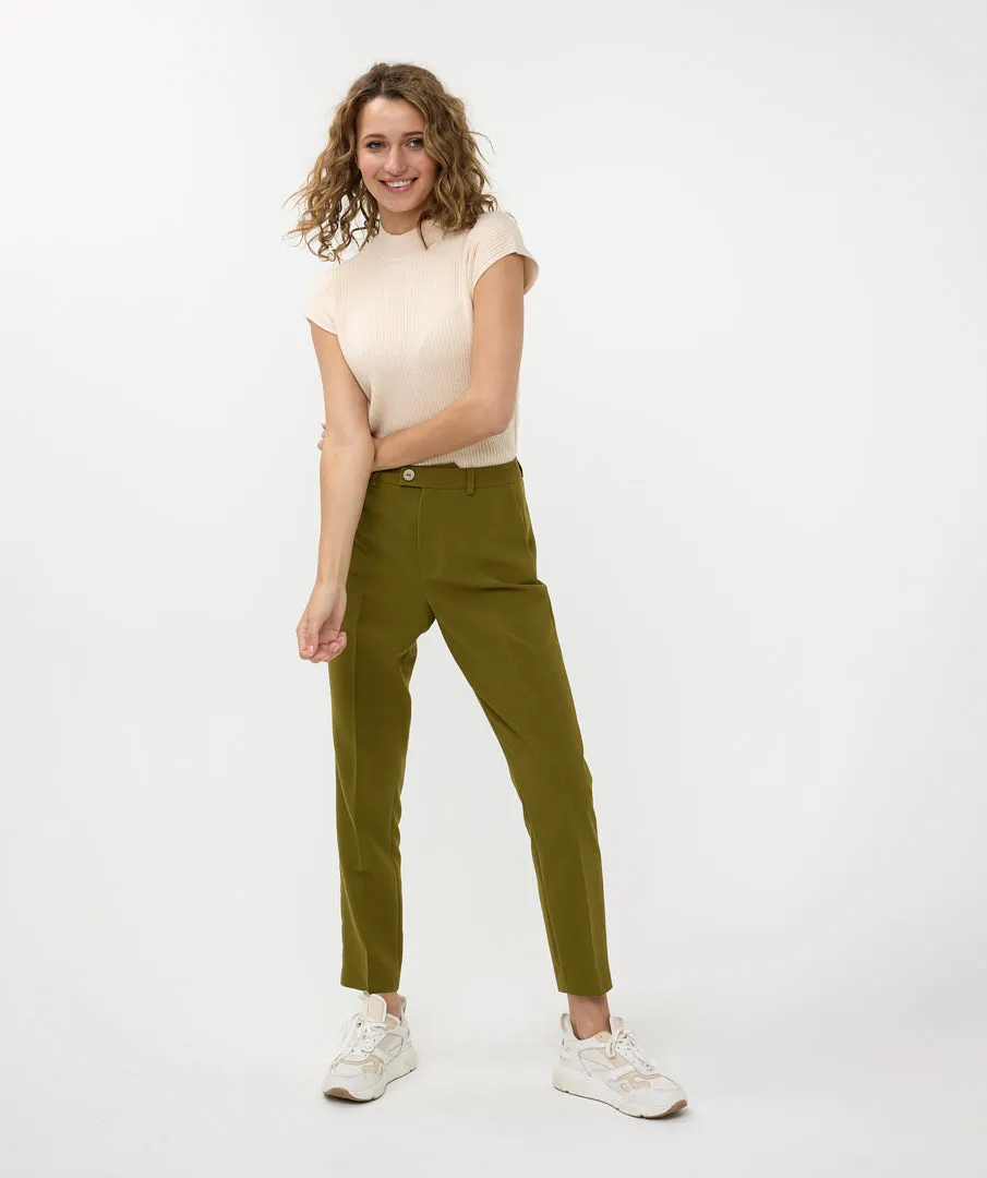 Short Sleeve High Neck Sweater