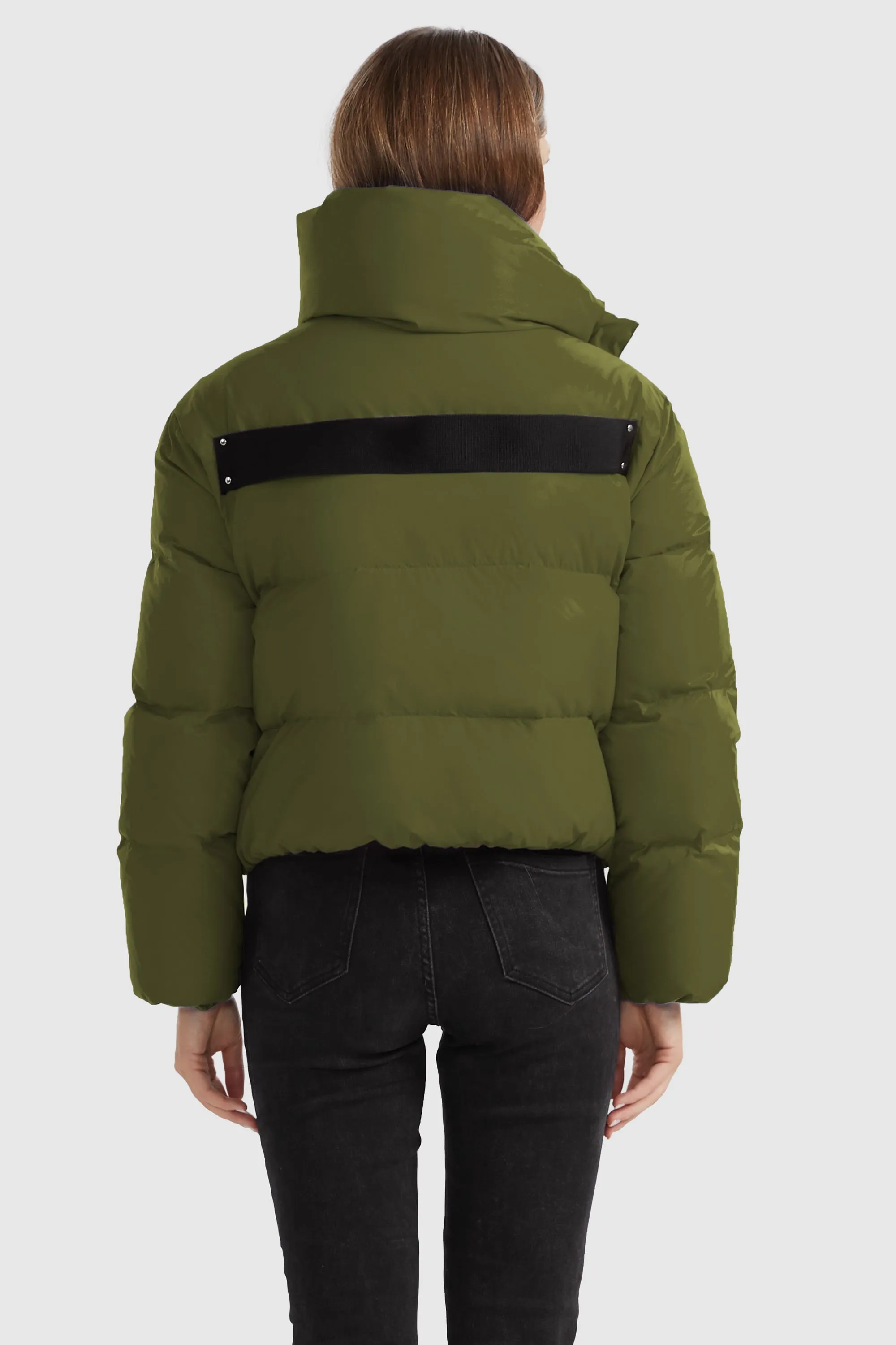 Stylish Puffer Down Coat with Thickened Collar