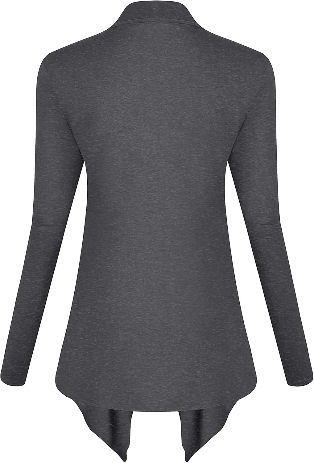 Urban CoCo Women's Drape Front Open Cardigan Long Sleeve Irregular Hem