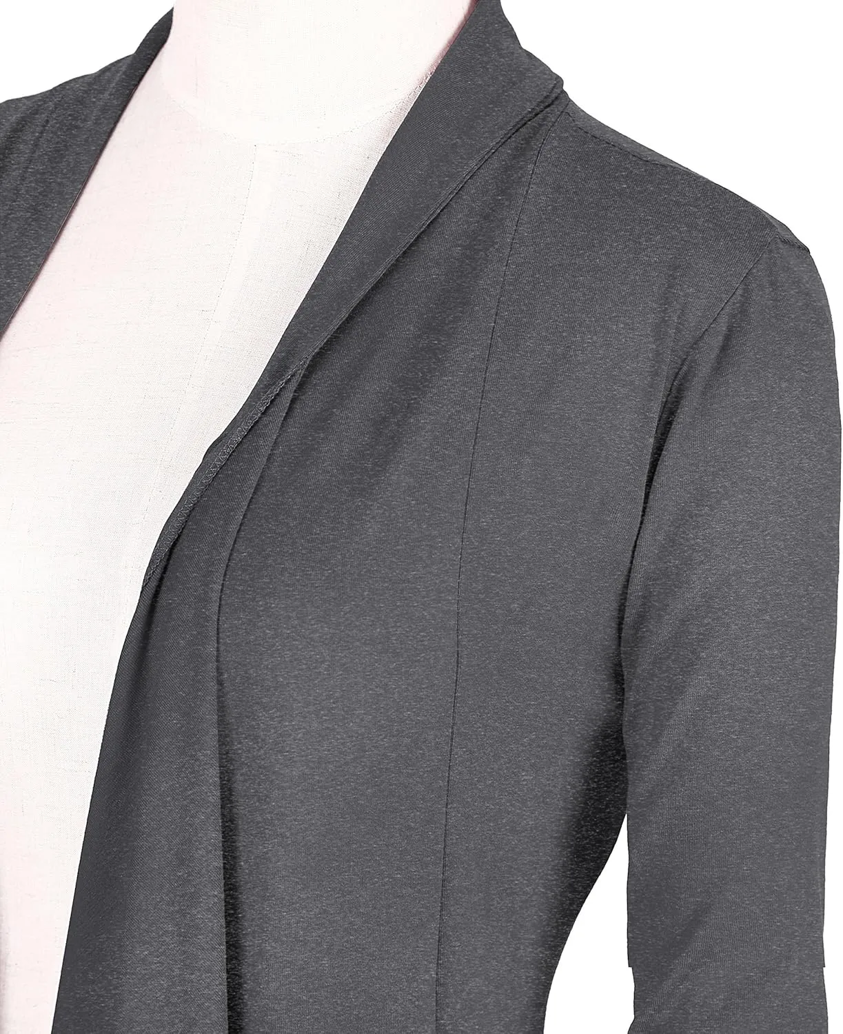 Urban CoCo Women's Drape Front Open Cardigan Long Sleeve Irregular Hem