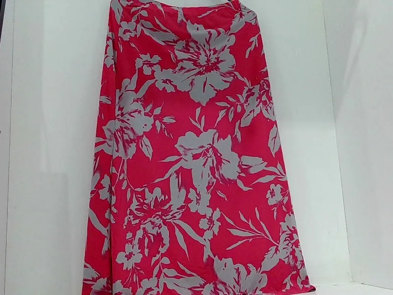 Women's Floral Print Midi Skirt Medium
