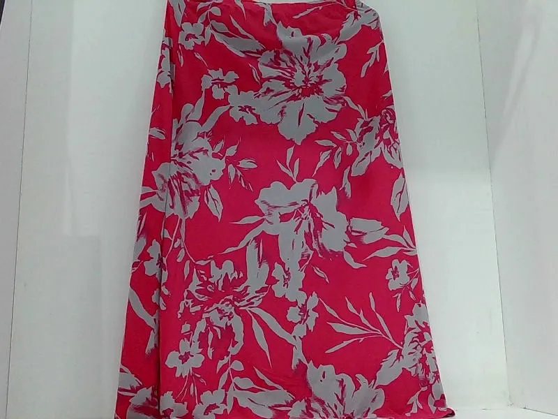 Women's Floral Print Midi Skirt Medium