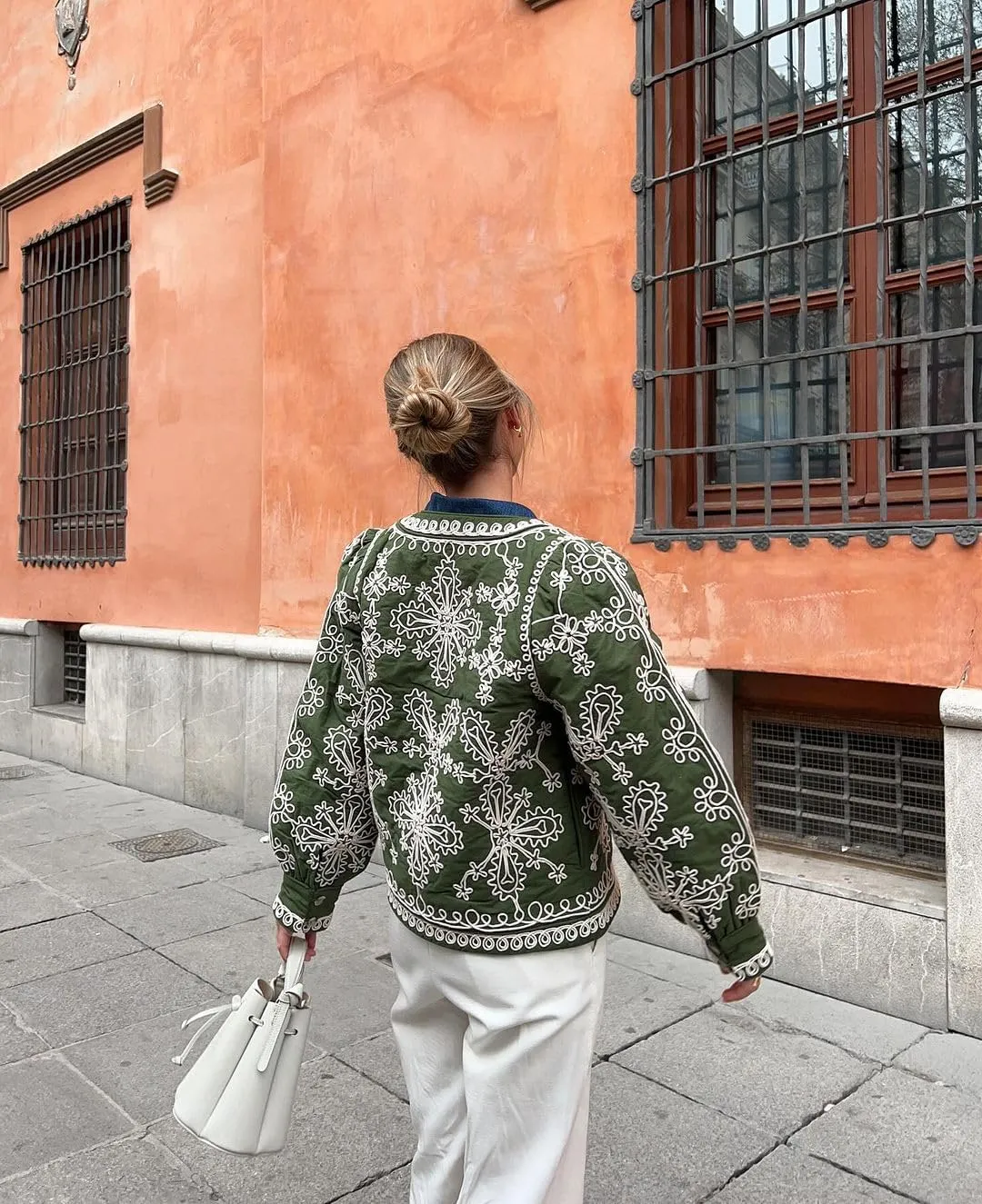 Women's Quilted Lightweight Jackets Floral Print Barn Jacket Open Front Puffer Coat Outwear