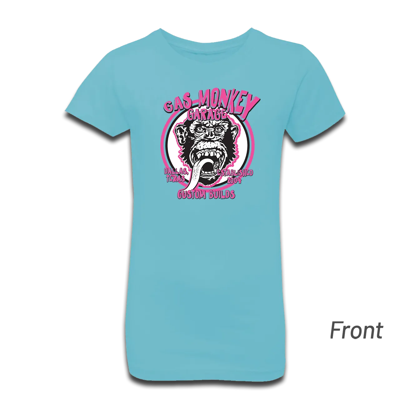 Youth Monkey Face Tee - Light Blue