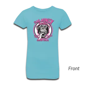 Youth Monkey Face Tee - Light Blue